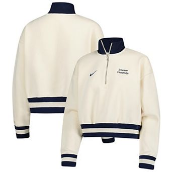 Women's Nike Natural Syracuse Orange Phoenix Fleece Half-Zip Sweatshirt
