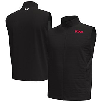 Men's Under Armour Black Utah Utes Drive Pro Storm Full-Zip Vest