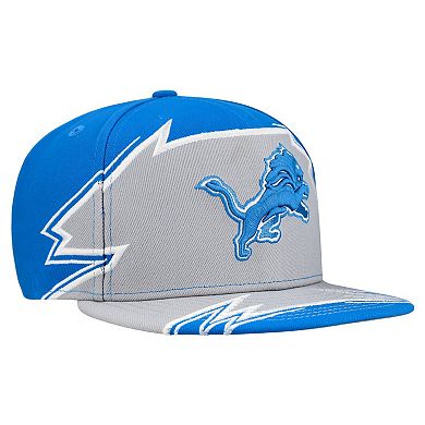 Men's New Era Blue/Gray Detroit Lions Break 59FIFTY Fitted Hat