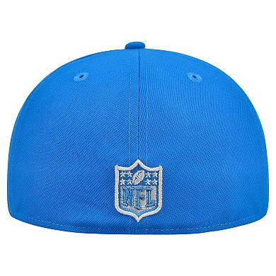 Men's New Era Blue/Gray Detroit Lions Break 59FIFTY Fitted Hat