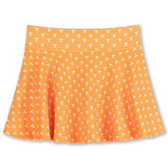 Girls Youth ZooZatz Tennessee Orange Tennessee Volunteers All-Over Print Tennis Skort