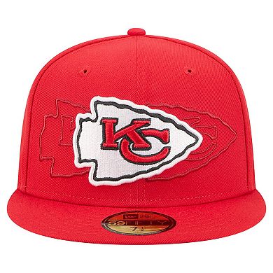 Men's New Era Red Kansas City Chiefs Tri-Hit 59FIFTY Fitted Hat