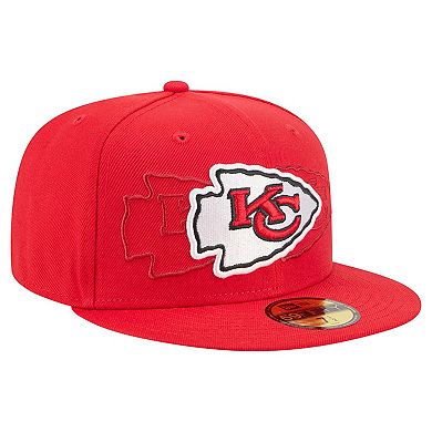 Men's New Era Red Kansas City Chiefs Tri-Hit 59FIFTY Fitted Hat