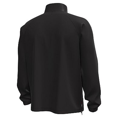 Men's Under Armour Black Wisconsin Badgers Unstoppable Woven Anorak Storm Tech Half-Zip Jacket