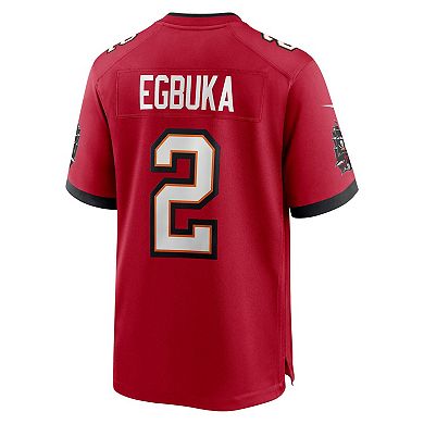 Men's Nike Emeka Egbuka Red Tampa Bay Buccaneers Team Game Jersey