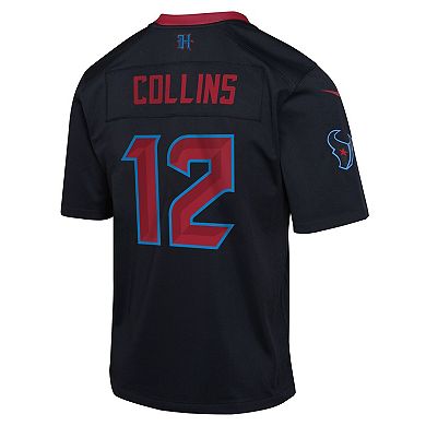 Youth Nike Nico Collins Navy Houston Texans Alternate Game Jersey