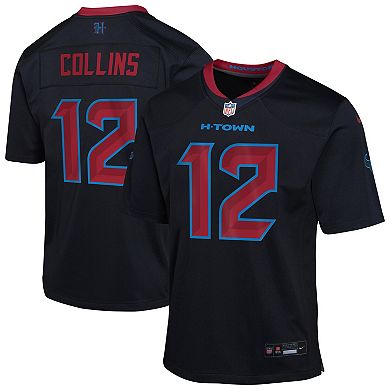 Youth Nike Nico Collins Navy Houston Texans Alternate Game Jersey