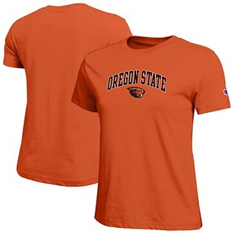 Women's Champion Orange Oregon State Beavers Arched Over Logo T-Shirt