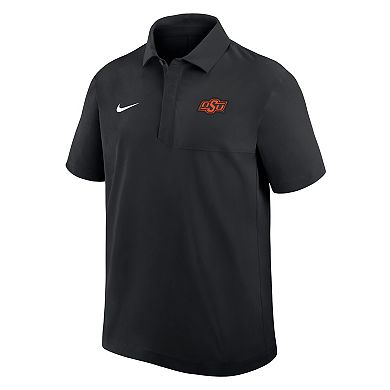 Men's Nike Black Oklahoma State Cowboys Woven Polo