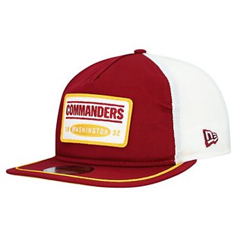 Men's New Era Burgundy/White Washington Commanders Patch 19TWENTY Adjustable Hat