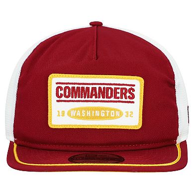Men's New Era Burgundy/White Washington Commanders Patch 19TWENTY Adjustable Hat
