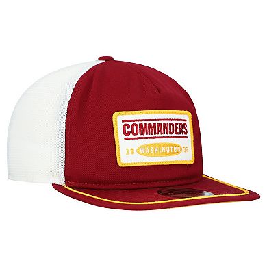 Men's New Era Burgundy/White Washington Commanders Patch 19TWENTY Adjustable Hat