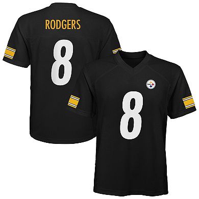 Preschool Outerstuff Aaron Rodgers Black Pittsburgh Steelers Replica Player Jersey