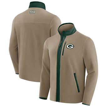 Men's NFL x Darius Rucker Collection by Fanatics Tan Green Bay Packers Heavyweight Polar Fleece Full-Zip Jacket
