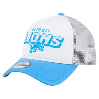 Youth New Era White/Blue Detroit Lions Streak 9FORTY A-Frame Adjustable Hat