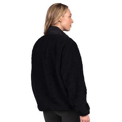 Women's Starter Black Minnesota Vikings On the Ball Sherpa Jacket