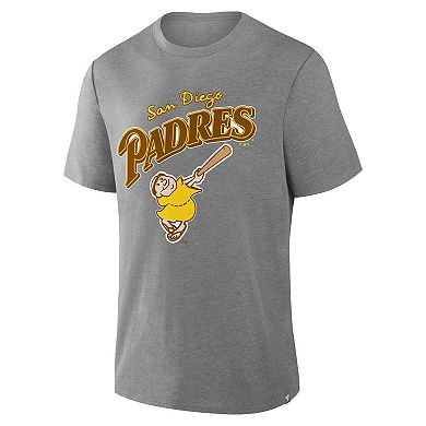 Men's Fanatics Heather Gray San Diego Padres Tribute IYKYK Tri-Blend T-Shirt