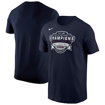 Men's Nike Navy UConn Huskies Six-Time NCAA National Champions Men’s Basketball T-Shirt