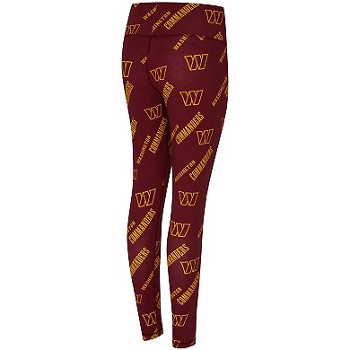 Women's Concepts Sport Burgundy Washington Commanders Mosaic Allover Print Leggings
