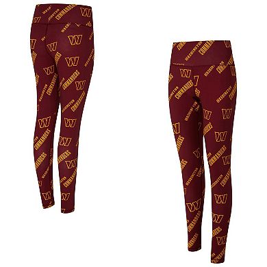 Women's Concepts Sport Burgundy Washington Commanders Mosaic Allover Print Leggings