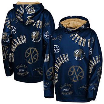 Youth Outerstuff Navy New Orleans Pelicans Moving Violation Hoodie