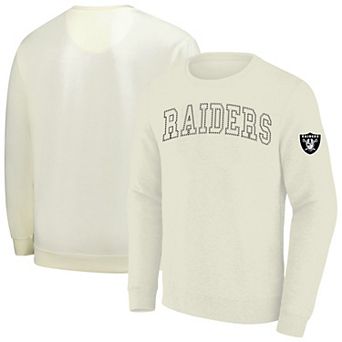Men's Profile Cream Las Vegas Raiders Big & Tall Fleece Sweatshirt
