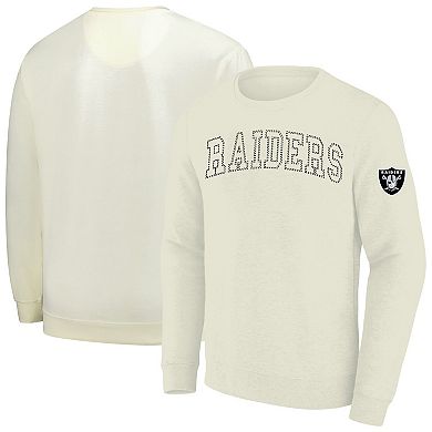 Men's Profile Cream Las Vegas Raiders Big & Tall Fleece Sweatshirt