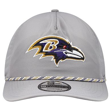 Men's New Era Gray Baltimore Ravens Rope 19TWENTY Hat