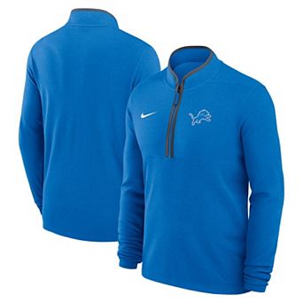 Men's Nike Blue Detroit Lions Lightweight Victory Dri-FIT Half-Zip Pullover