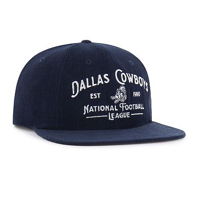 Men's '47 Navy Dallas Cowboys Whitlock Captain Corduroy Adjustable Hat