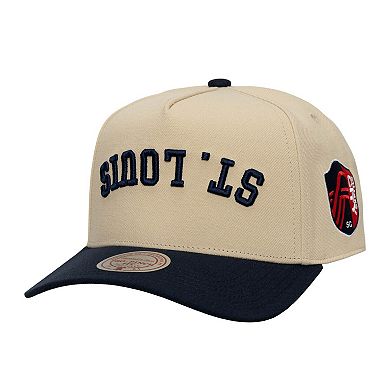 Men's Mitchell & Ness Cream/Navy St. Louis CITY SC Upside Down Pro Pinch Snapback Hat