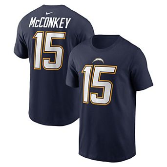 Men's Nike Ladd McConkey Navy Los Angeles Chargers Alternate Super Chargers Name & Number T-Shirt