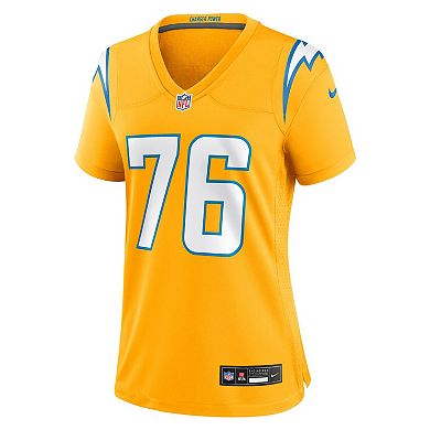 Women's Nike Joe Alt Gold Los Angeles Chargers Alternate Charger Power Game Jersey