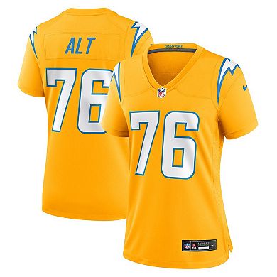 Women's Nike Joe Alt Gold Los Angeles Chargers Alternate Charger Power Game Jersey