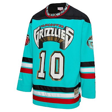 Unisex Mitchell & Ness Mike Bibby Turquoise Vancouver Grizzlies Maxxed Out Fashion Hockey Jersey