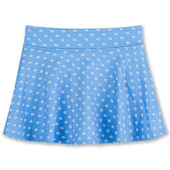 Girls Youth ZooZatz Carolina Blue North Carolina Tar Heels All-Over Print Tennis Skort