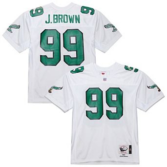 Men's Mitchell & Ness Jerome Brown White Philadelphia Eagles 1991 Authentic Throwback Retired Player Jersey