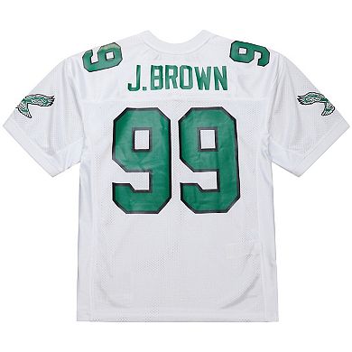 Men's Mitchell & Ness Jerome Brown White Philadelphia Eagles 1991 Authentic Throwback Retired Player Jersey