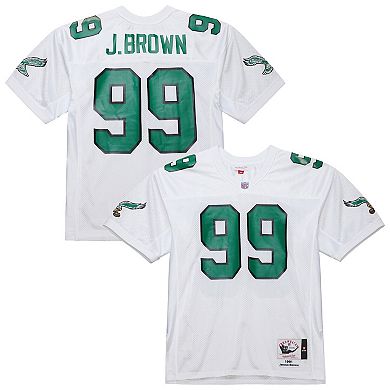 Men's Mitchell & Ness Jerome Brown White Philadelphia Eagles 1991 Authentic Throwback Retired Player Jersey