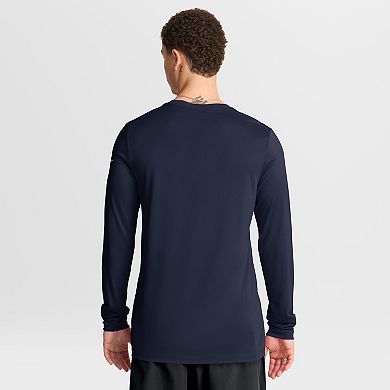 Men's Nike Navy Houston Texans Primetime Legend Icon Performance Long Sleeve T-Shirt