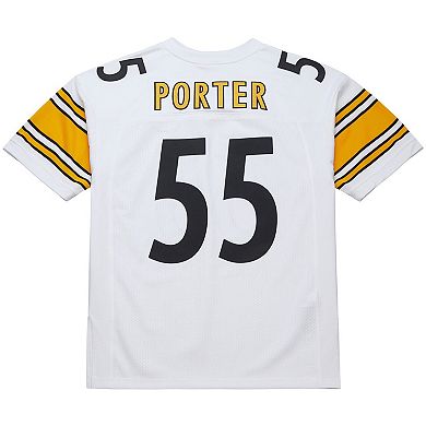 Men's Mitchell & Ness Joey Porter White Pittsburgh Steelers 2005 Authentic Throwback Retired Player Jersey