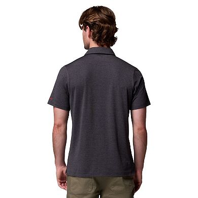 Men's Columbia Black Alabama Crimson Tide Tech Trail Polo