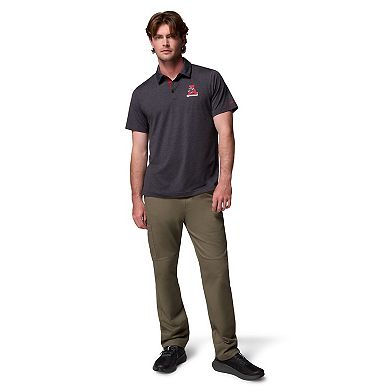 Men's Columbia Black Alabama Crimson Tide Tech Trail Polo
