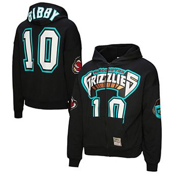 Unisex Mitchell & Ness Mike Bibby Black Vancouver Grizzlies Hardwood Classics Maxxed Out Full-Zip Hoodie