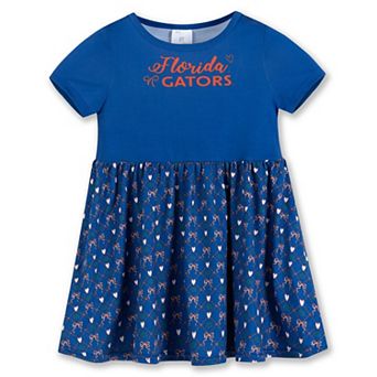 Girls Toddler ZooZatz Royal Florida Gators Short Sleeve Dress