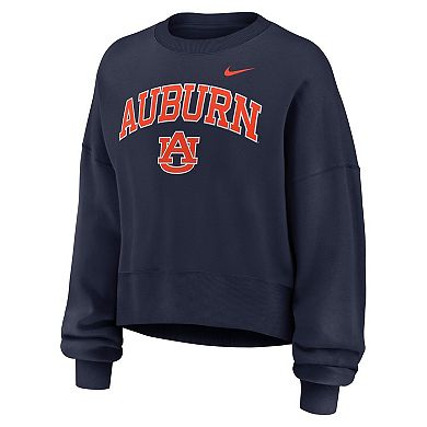 Women's Nike Navy Auburn Tigers Oversized Phoenix Arch Pullover Sweatshirt
