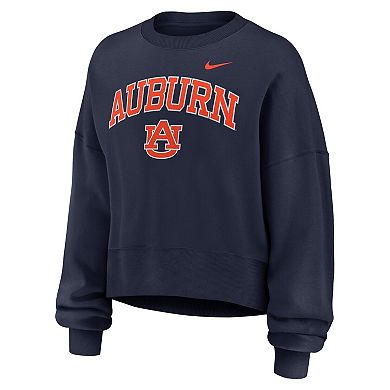 Women's Nike Navy Auburn Tigers Oversized Phoenix Arch Pullover Sweatshirt