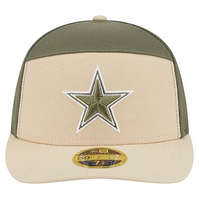 Men's New Era Light Beige/Olive Dallas Cowboys 2-Tone Color Pack Split Panel 59FIFTY Fitted Hat