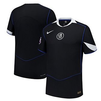 Men's Nike Black Chelsea 2025/26 Third Authentic Jersey with Patch