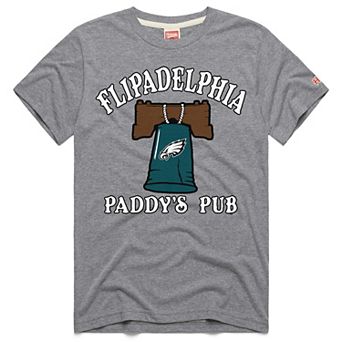 Unisex Homage Gray Philadelphia Eagles x It's Always Sunny in Philadelphia Flipadelphia Paddy's Pub Tri-Blend T-Shirt